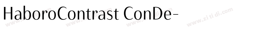 HaboroContrast ConDe字体转换
